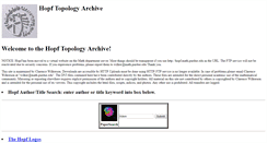 Desktop Screenshot of hopf.math.purdue.edu