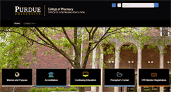 Desktop Screenshot of ce.pharmacy.purdue.edu
