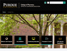 Tablet Screenshot of ce.pharmacy.purdue.edu