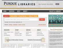 Tablet Screenshot of lib.purdue.edu