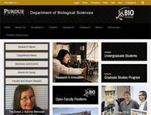 Tablet Screenshot of bio.purdue.edu