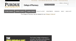 Desktop Screenshot of pharmacy.purdue.edu