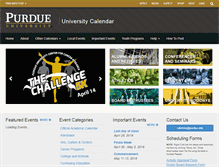 Tablet Screenshot of calendar.purdue.edu